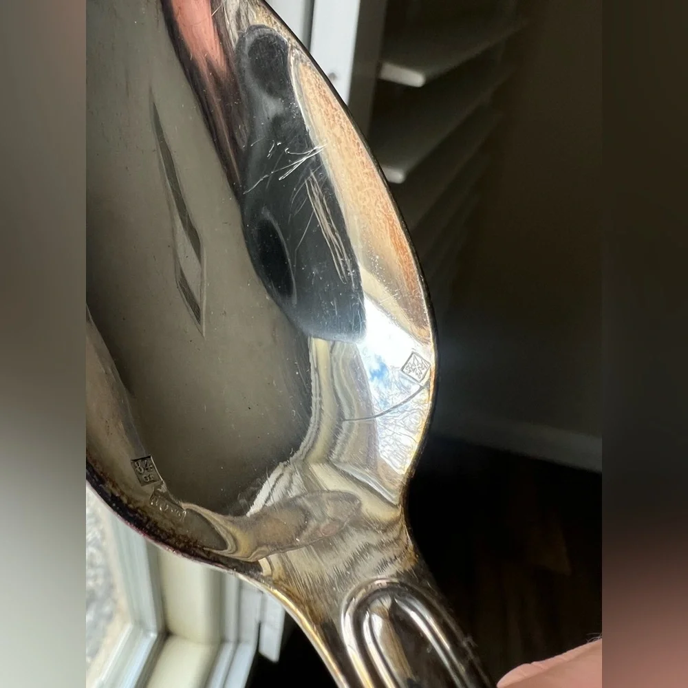 Set of 5 Russian silver spoons 84gr 60gr stamped - Picture 8 of 9